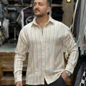 پیراهن آستین بلند کنف