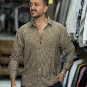 پیراهن آستین بلند راه راه